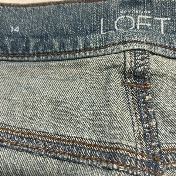 Ann Taylor Loft denim shirt with jewel embellishments size 14 - Picture 5 of 7